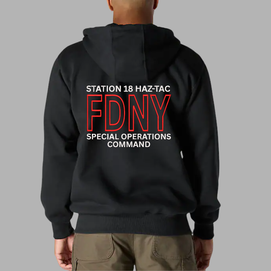 FDNY Station 18 Full Zip Hoodie