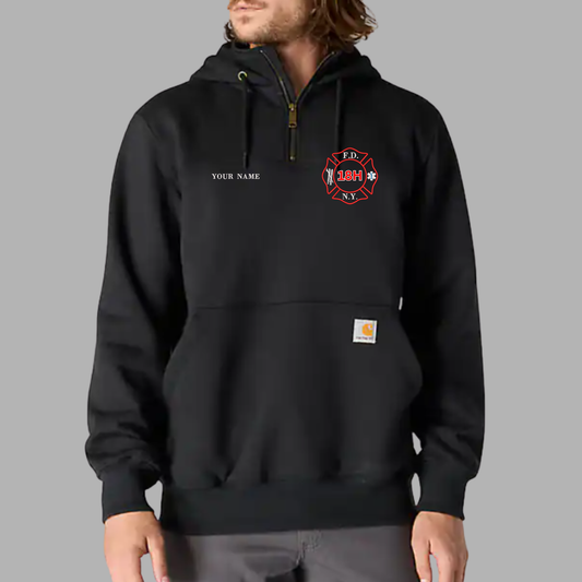 FDNY Station 18 Quarter-Zip Hoodie